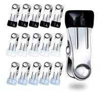 Dreecy 30 Pack Heavy Duty Metal Clothes Pins for Laundry Clips,Multipurpose Stainless Steel Clothespins for Beach Towel,Sock,Pool Cover,Utility Clips Drying Pegs Clamp for Outdoor Clothesline Hanging