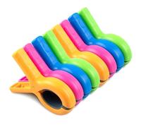 Dreecy 8 Pcs Utility Beach Towel Clips, Jumbo Size Heavy Duty Clothes Pins, Beach Chair Clips, 4 Colors (Yellow, Blue, Green, Red)
