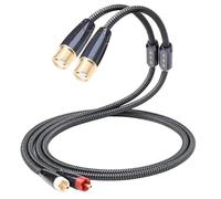 DREEK Lotus Interface To 3-Pin Balanced Connector Female Plug Audio Cable Male Jack Shileded For Amplifier Mixer Speakers(1.5 Meters)
