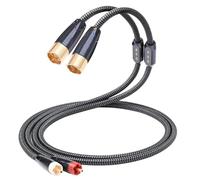 DREEK Lotus Interface To 3-Pin Balanced Connector Male Plug Audio Cable Male Jack Shileded For Amplifier Mixer Speakers(2 Meters)