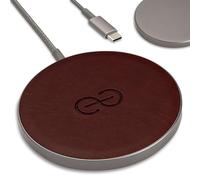 Dreem Empower Magnetic Wireless Charger Pad - Compatible with MagSafe for iPhone 16/15/14/13/12 & Qi-Certified Devices - Premium Vegan Leather [COFFEE]