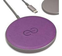 Dreem Empower Magnetic Wireless Charger Pad - Compatible with MagSafe for iPhone 16/15/14/13/12 & Qi-Certified Devices - Premium Vegan Leather [PURPLE]