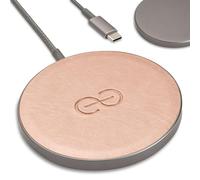 Dreem Empower Magnetic Wireless Charger Pad - Compatible with MagSafe for iPhone 17/16/15/14/13/12 & Qi-Certified Devices - Premium Vegan Leather [Rose]