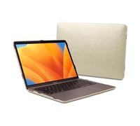 Dreem Euclid Hard Shell Laptop Cover for MacBook Air 13'' Case 2022-2025 - Premium Vegan Leather, Protective Dual-Shell Design, Slim Executive Professional Case with Port Access - [Starlight]
