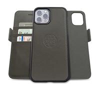 dreem Fibonacci 2-in-1 Wallet Case for Apple iPhone 12 & 12 Pro - Luxury Vegan Leather, Magnetic Detachable Shockproof Phone Case, RFID Card Protection, 2-Way Flip Stand - Grey