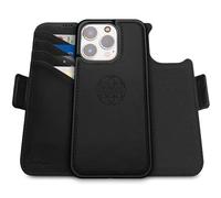 dreem Fibonacci compatible with iPhone 16 Pro Max wallet case / 2-in-1 shockproof case and detachable vegan leather folio, Compatible with MagSafe, RFID protection [Black]