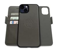dreem Fibonacci wallet case compatible with iPhone 13/2-in-1 shockproof case and detachable vegan leather folio, MagSafe compatible, RFID protection [Grey]