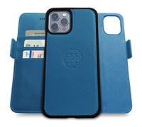 dreem Fibonacci wallet case compatible with iPhone 13 Pro / 2-in-1 shockproof case and detachable vegan leather folio, MagSafe compatible, RFID protection [Slate]