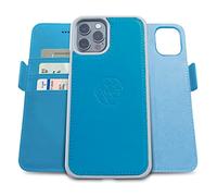 dreem Fibonacci wallet case compatible with iPhone 13 Pro Max / 2-in-1 shockproof case and detachable vegan leather folio, MagSafe compatible, RFID protection [Sky]