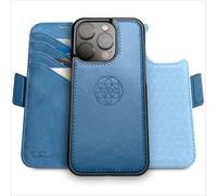 dreem for iPhone 16 Pro Case Wallet, Revolutionary Phone Stand, Vegan Leather, MagSafe-Fit, Magnetic Detachable Flip Cover, RFID Blocking Card Holder, Gift-Box [Fibonacci:Slate]