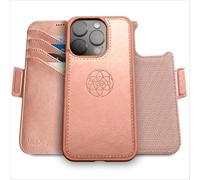 dreem for iPhone 16 Pro Case Wallet, Revolutionary Phone Stand, Vegan Leather, MagSafe-Fit, Magnetic Detachable Flip Cover, RFID Blocking Card Holder, Gift-Box [Fibonacci:Rose]
