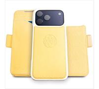 dreem for iPhone 17 Pro Max Case Wallet, Revolutionary Phone Stand, Vegan Leather, MagSafe-Fit, Magnetic Detachable Flip Cover, RFID Blocking Card Holder, Gift-Box [Fibonacci:Butter Yellow]