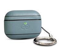 Dreem Om AirPod Pro 3 Case, Leather, with Keychain, Protective One-Piece Hard Shell, Compatible with AirPods Pro 3, Luxury Vegan Leather, with Reveal Motion Effect [Slate]
