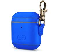 Dreem Om Case Cover with Keychain Clip compatible with AirPods 1 & 2, Vegan Leather Airpods Case for Men & Women, Luxury Earbuds Accessory for Apple iPhone - Ocean