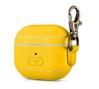 Dreem Om Case Cover with Keychain Clip compatible with AirPods 3 for Apple AirPods 3rd Generation, Vegan Leather AirPod Case for Men & Women, Luxury Earbuds Accessory for iPhone - Yellow