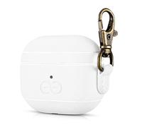 Dreem Om Case Cover with Keychain Clip compatible with AirPods 3 for Apple AirPods 3rd Generation, Vegan Leather AirPod Case for Men & Women, Luxury Earbuds Accessory for iPhone - White