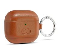 Dreem Om Case Cover with Keychain Clip Compatible with AirPods 4 for Apple AirPods 4th Generation, Vegan Leather AirPod Case for Men & Women, Luxury Earbuds Accessory for iPhone - Caramel