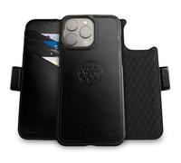 dreem Wallet Case for iPhone 16 Pro Max, Revolutionary Vert/Hor Phone Stand, Magnetic Detachable Vegan Leather Flip Cover RFID Blocking Card Holder, MagSafe-Fit, Gift Box [Fibonacci: Black]