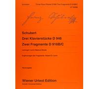 Drei KlavierstuCke D 946: Edited from the sources by Ulrich Leisinger, Notes on interpretation by Robert D. Levin, Fingerings by Paul Badura-Skoda. piano.