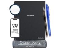 Dreiklang - be smart Reusable A4 Notebook with Organizer | Lined, Dotted & Planner Pages | Cloud App Compatible | Erasable Smart Notebook with 2 Pens, Sticky Notes & Microfiber Cloth