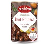 DREISTERN Goulasch de bœuf à la Sauce consistante | plat cuisiné | goulasch délicieux Dans une boîte en fer Recyclable | bœuf Tendre - une qualité qui a du goût