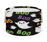 Drekrid Large Round Storage Baskets - Halloween Ghosts Boo Nursery Collapsible Organizer Bin Box Laundry Hamper for Kids Toys, Blanket, Bedroom Living Room Home Decor, Gift Basket, 50x34 CM