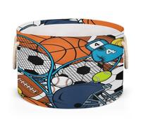 Drekrid Large Storage Baskets - Basketball Tennis Nursery Organizer Bin Box with Handles Collapsible Round Laundry Hamper for Kids Toys Pet Blanket, Bedroom Living Room Home Decor Gift Basket
