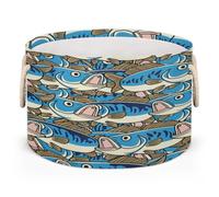 Drekrid Large Storage Baskets, Bass Fish Nursery Round Organizer Bin Box with Handles, Collapsible Laundry Hamper for Kids Toys, Blanket, Bedroom Living Room Home Decor, Gift Basket