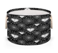 Drekrid Large Storage Baskets - Gothic Spider Web Nursery Round Organizer Bin Box, Collapsible Laundry Hamper for Kids Toys, Blanket, Bedroom Living Room Home Decor, Gift Basket, 50x34cm