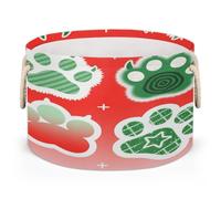 Drekrid Large Storage Baskets - Paw Prints Bear Wolf Cat Nursery Round Collapsible Organizer Bin Box, Laundry Hamper for Kids Toys, Blanket, Bedroom Living Room Home Decor, Gift Basket, 50x34cm