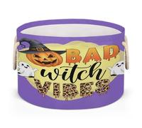 Drekrid Large Storage Baskets - Pumpkin Ghost Halloween Nursery Round Collapsible Organizer Bin Box, Laundry Hamper for Kids Toys, Blanket, Bedroom Living Room Home Decor, Gift Basket, 50x34cm