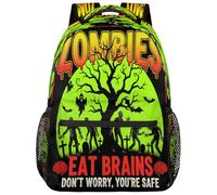 Drekrid School Backpack Travel Bag for Boys Girls - Halloween Zombie Lightweight Bookbag Daypack Fits 15.6 Inch Laptop for Women Men, College Students, Middle High School, Teens