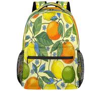 Drekrid School Backpack Travel Bag for Boys Girls - Lemons Oranges Lightweight Bookbag Daypack Fits 15.6 Inch Laptop for Women Men, College Students, Middle High School, Teens