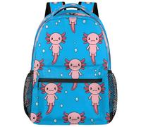 Drekrid School Backpack Travel Bag for Men & Women - Axolotls Bubbles Lightweight Boys Girls Bookbag Daypack Fits 15.6 Inch Laptop for College Students, Middle High School, Teens