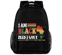 Drekrid School Backpack Travel Bag for Men & Women, Black History Lightweight Boys Girls Bookbag Daypack Fits 15.6 Inch Laptop for College Students, Middle High School, Teens