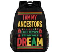 Drekrid School Backpack Travel Bag for Men & Women - Black History Lightweight Boys Girls Bookbag Daypack Fits 15.6 Inch Laptop for College Students, Middle High School, Teens