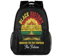 Drekrid School Backpack Travel Bag for Men & Women - Black History Tree Lightweight Boys Girls Bookbag Daypack Fits 15.6 Inch Laptop for College Students, Middle High School, Teens
