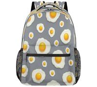 Drekrid School Backpack Travel Bag for Women & Men - Fried Egg Lightweight Boys Girls Bookbag Daypack Fits 15.6 Inch Laptop for College Students, Middle High School, Teens