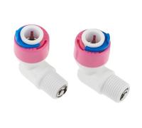 DRELD 1/8" BSP Male to 1/4" OD Hose Elbow Check Valves for RO Water Purifier System, Reverse Osmosis Filters, Pure Water Machine (2-Pack)