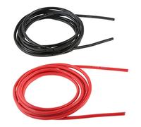 DRELD 10 Gauge Silicone Wire Kit, 2.5m Ultra Flexible High Temp 10AWG Silicone Wire 1050 Strands of Tinned Copper Wire Stranded Wire for Model Battery Low Impedance（2.5m red &2.5m black）