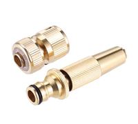 DRELD 2Pcs Brass Garden Hose Nozzle Set, Adjustable High-Pressure Quick Connect Sprayer for 13mm (1/2") Hoses, Versatile Cleaning Spray for Home Garden Irrigation Precision Watering