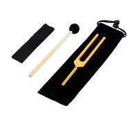 DRELD 528Hz Tuning Forks with Silicone Hammer, Velvet Bag for Sound Healing