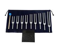 Dreld 9 Solfeggio Tuning Forks Kit, Healing Forks with Silicone Hammer and Velvet Bag for DNA Repair Healing, Sound Therapy, Perfect Healing, Musical Instrument, Balancing, Healers, Vibration