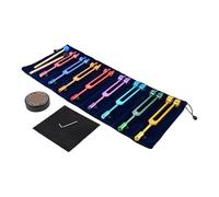 DRELD Chakra Tuning Forks Set, 7 Chakra and 1 Soul Purpose Weighted Tuning Forks with Activator, Silicone Hammer for Healing, Sound Therapy, Musical Instrument, Balancing, Vibration (Colorful)