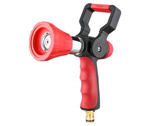 DRELD Fire Hose Nozzle Kit, High Pressure Gallonage Nozzles Aluminium Spray Gun with Brass Tap and Ergonomic Pistol Handle for Garden Watering Lawn, Washing Car and Cleaning Ground
