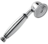 DRELD Retro Shower Head, G1/2 Hand Shower Head Made of Brass, Antique Nostalgic Showerhead with Telephone-Style (Silver)