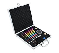 DRELD Solfeggio Tuning Forks Set - 10Pcs Unweighted Sound Healing Forks with Activator, Mallets & Storage Box - 174Hz-963Hz Frequency Kit for Meditation & Chakra Balancing