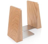 DRELIFAM Red Oak Book Ends Heavy Duty Handmade Bookends to Hold Heavy Books (2 Pack, Red Oak Large)