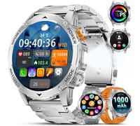 DREMAC Men's Smartwatch - 1000 mAh Battery/1.75 HD Large Display, Smartwatch with Flashlight/130+ Sports Modes, IP68 Waterproof Fitness Tracker with Heart Rate/Sleep Monitor, for Android iOS