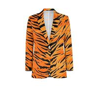 Dremagia Blazer for Men Regular Fit Suit Jacket Sport Coats with Pocket One Button Formal Dress Jacket, Tiger Skin, L